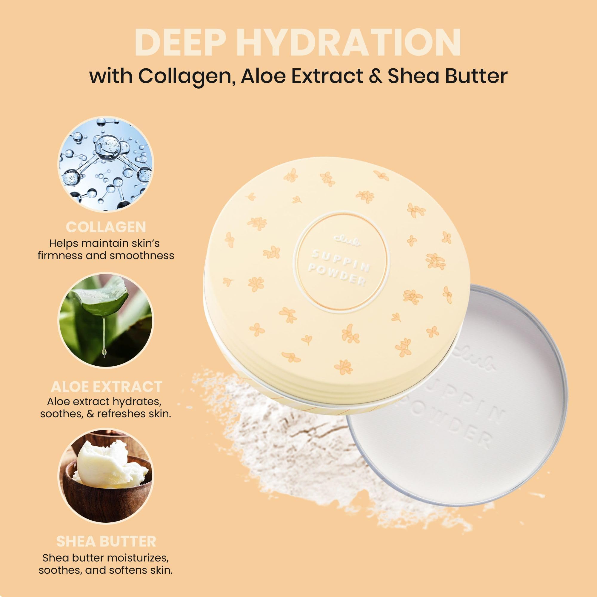 Club Suppin translucent powder delivers no flashback for photos.
