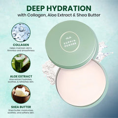 Club Suppin overnight skincare powder for 24h wear without makeup removal.