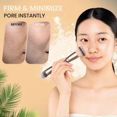 Club Suppin travel case with mirror supports on-the-go touch-ups.