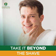 Clubman After Shave Lotion Spray cap close-up, demonstrates easy application