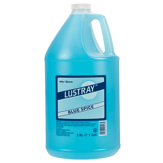 Clubman Lustray Blue Spice aftershave bottle for cooling post-shave refresh.
