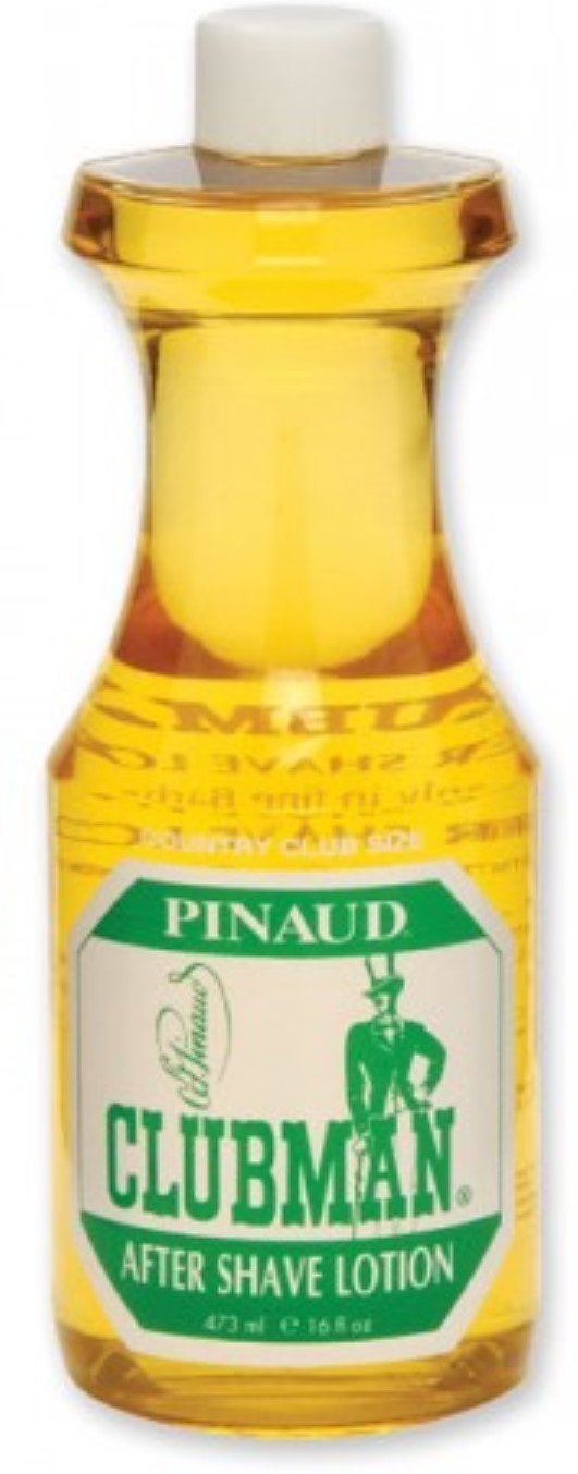 Clubman Pinaud after shave lotion bottle offers post-shave refresh and classic scent.
