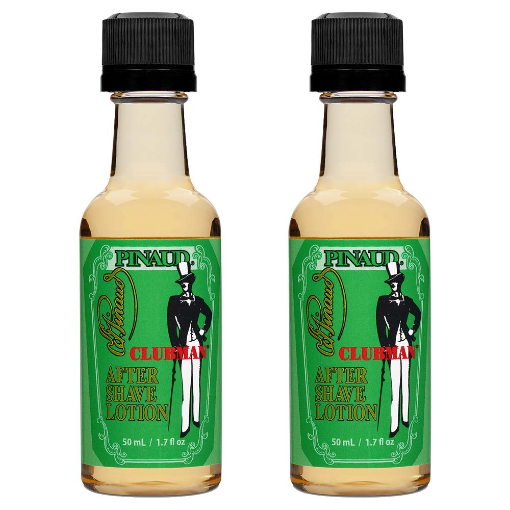 Clubman Pinaud After Shave bottle with classic barbershop scent for post-shave comfort.