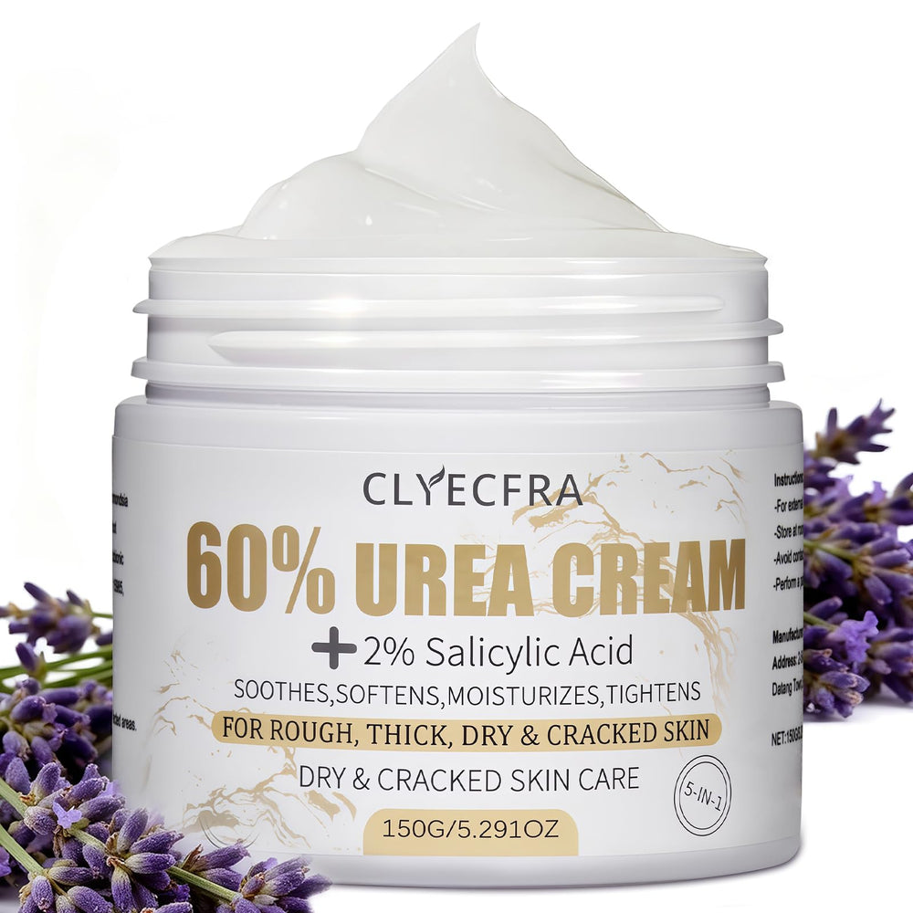 Clyecfra 5-in-1 cream texture on feet and hands delivers deep hydration.