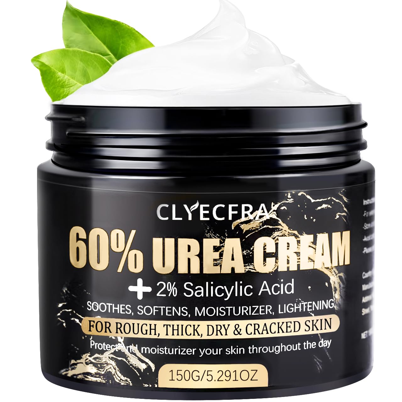 Clyecfra 60% Urea Cream tube for deep hydration and skin softness.
