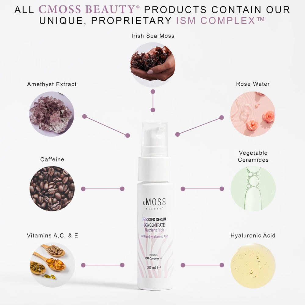 cMOSS BEAUTY lightweight oil-free serum texture ready for quick absorption