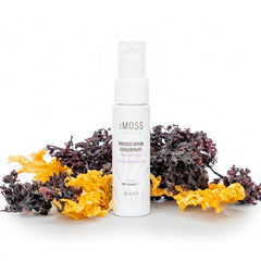 cMOSS BEAUTY sea moss-infused pressed serum bottle showing oil-free hydration