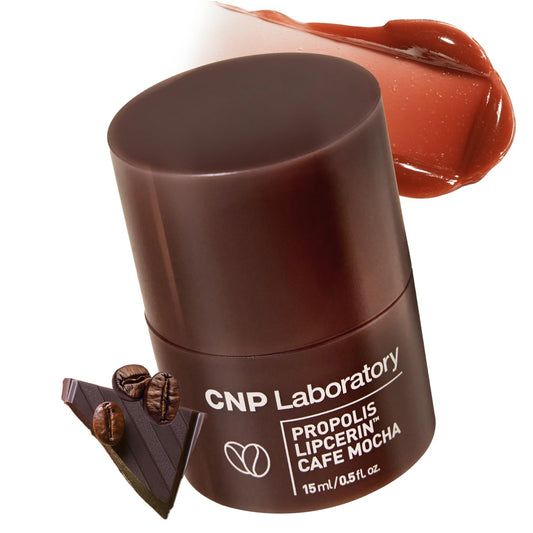 CNP Café Lip Butter Lipcerin 05 Mocha jar shows rich moisture and aroma