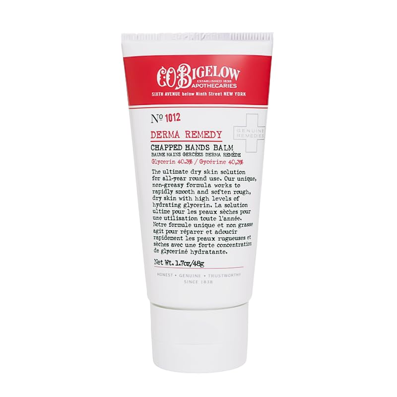 C.O. Bigelow Chapped Hands Balm tube front showing hydrating formula for dry skin.