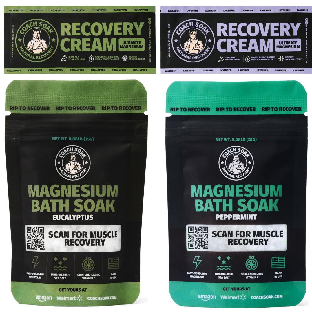 Coach Soak magnesium bath flakes mint for a refreshing post-workout soak