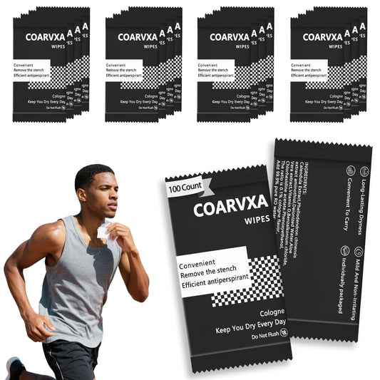 COARVXA Black Cologne Body Wipes box with 100 wipes for long-term use