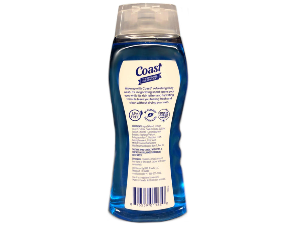 Coast 2-in-1 Hair & Body Wash classic-scent lather in shower for quick cleansing.
