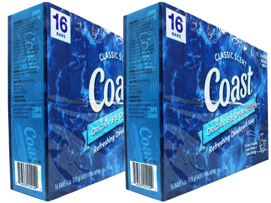 Coast Pacific Force deodorant soap bar pack shot, invigorating scent for energized mornings
