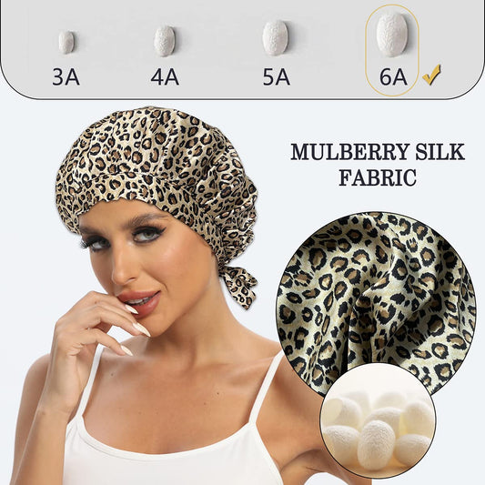 Cocheng silk bonnet adjustable tie-band front view