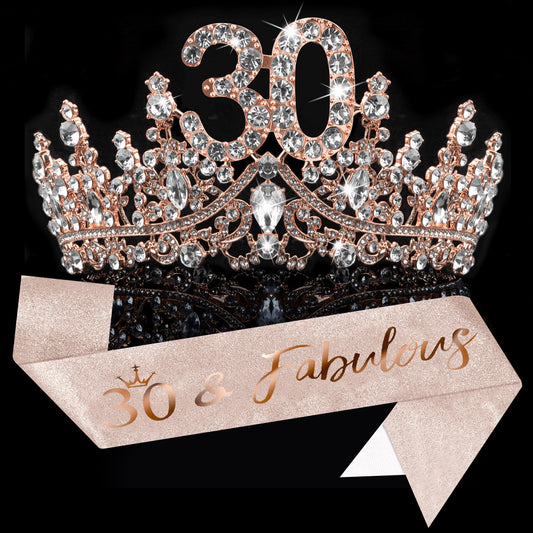 COCIDE 30th birthday sash in glitter for a stylish celebration