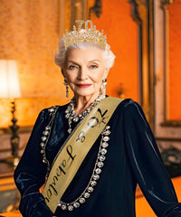 COCIDE 70th birthday crown tiara set complements any outfit.