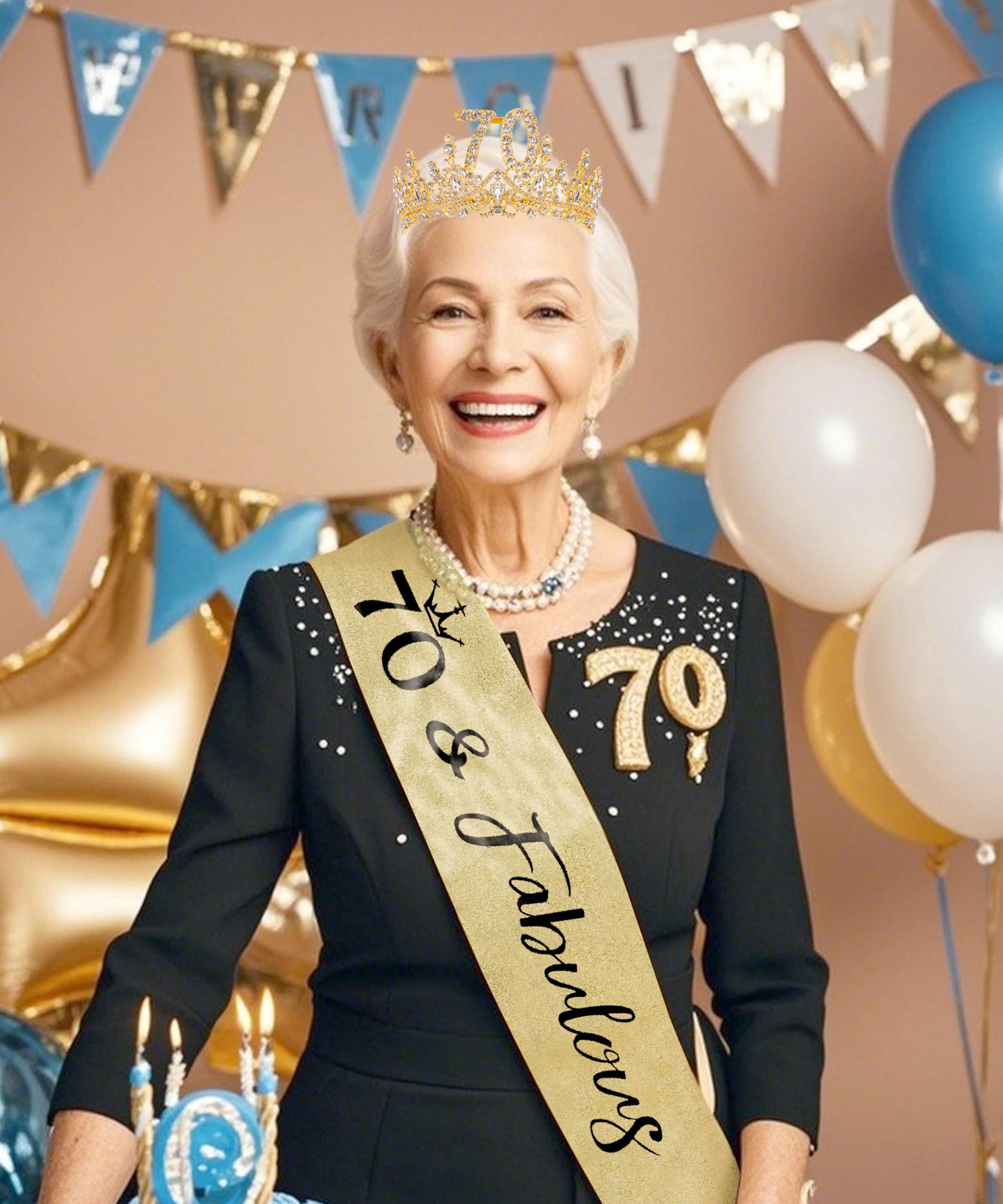 COCIDE crystal tiara rhinestone shines for a royal party look.