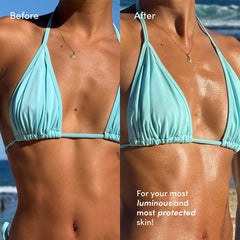 Coco & Eve tan glow enhanced image highlighting deeper natural tan