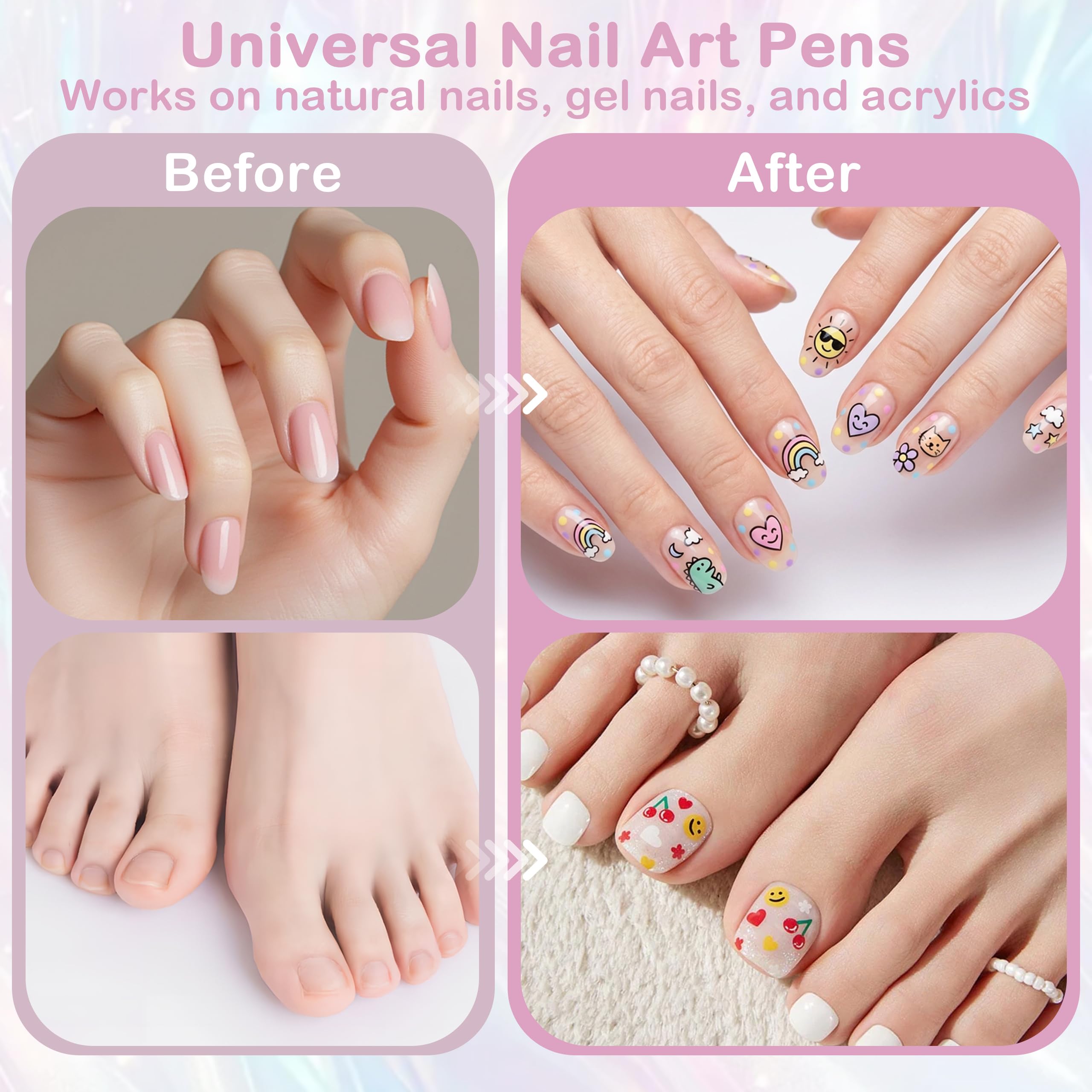 Cocobeen nail art pens for fine dots and lines on nails.
