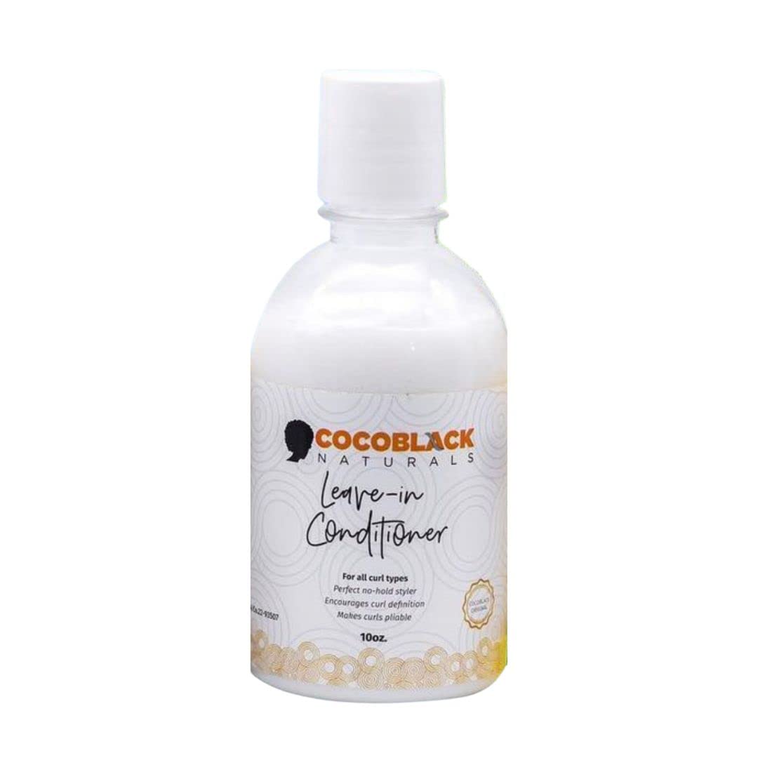CocoBlack Naturals leave-in bottle provides detangling slip for curls.