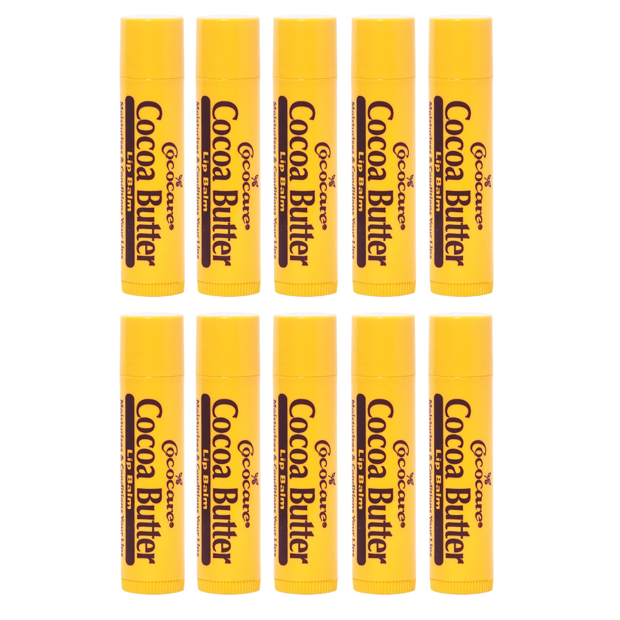 COCOCARE Cocoa Butter Lip Balm in the Little Yellow Stick hydrates lips