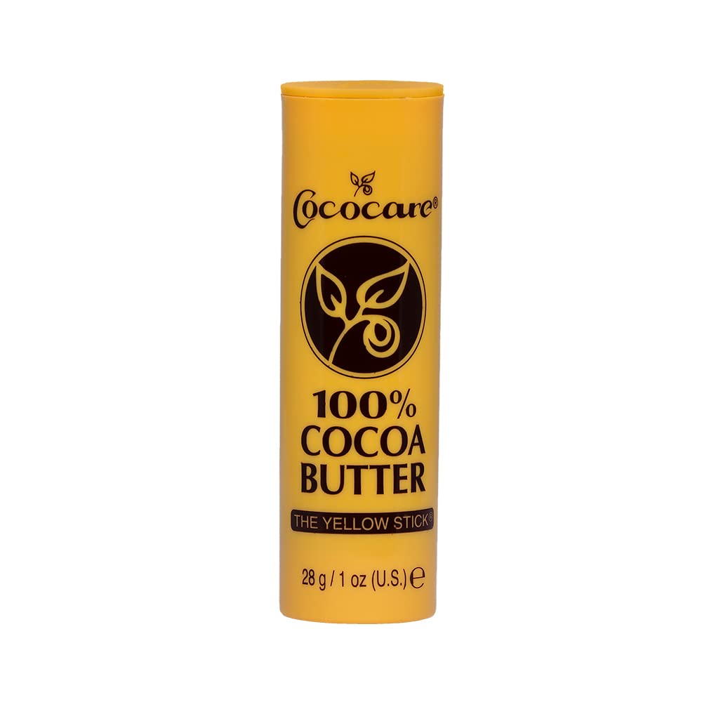COCOCARE Cocoa Butter Stick application close-up highlights creamy texture.