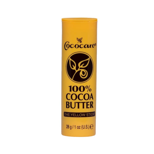 COCOCARE Cocoa Butter Stick application close-up highlights creamy texture.