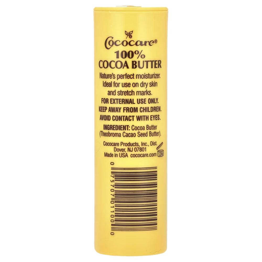 Cococare Cocoa Butter Stick pack-top demonstrates clean, push-up packaging