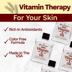 COCOCARE Vitamin E Oil four-pack display emphasizes value and convenience