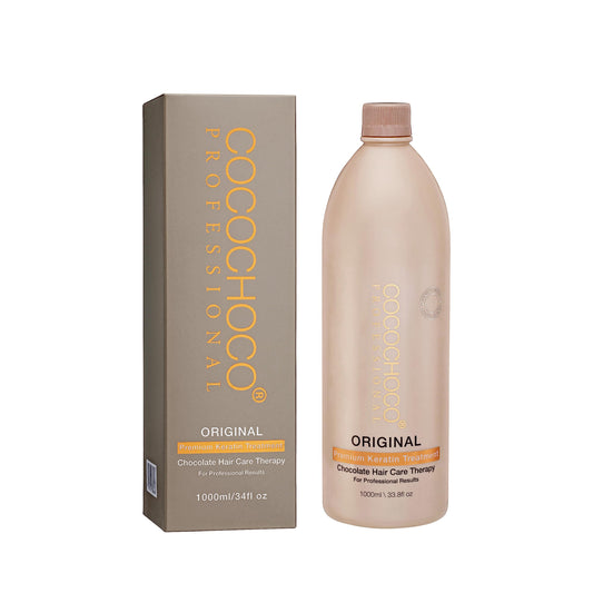 COCOCHOCO Premium Keratin Treatment bottle 33.8 oz delivers deep conditioning.