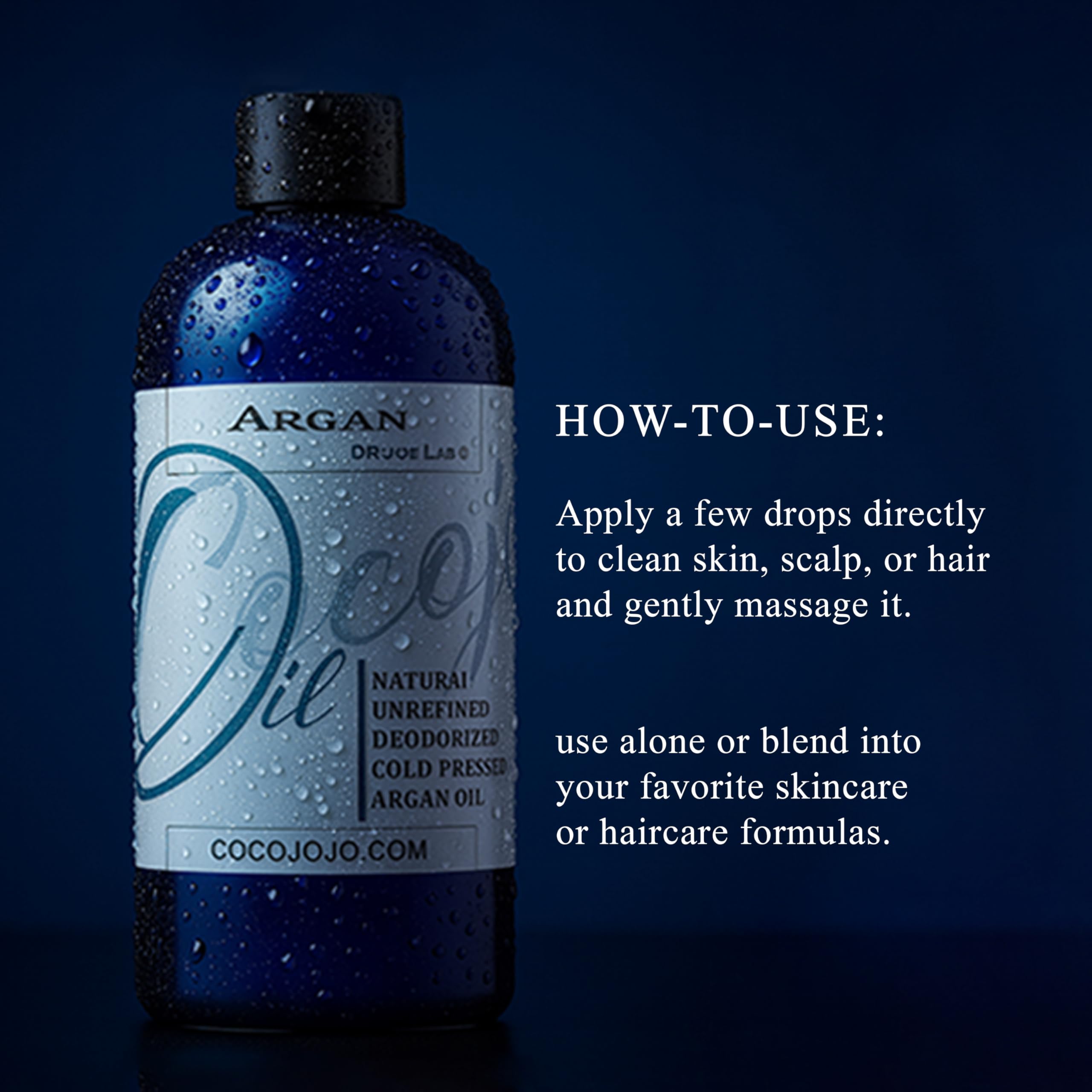 cocojojo Argan Oil Deodorized natural wooden spoon with oil, moisture for skin and hair.