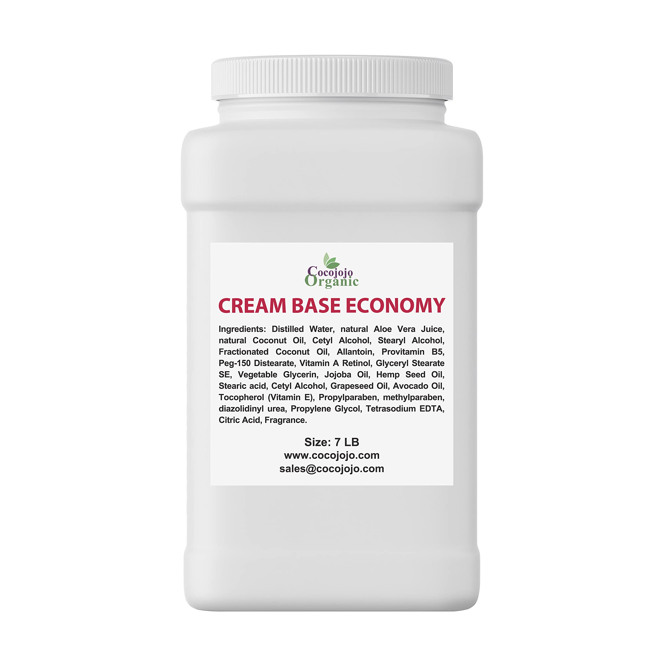 cocojojo Cream Base Economy jar showing a versatile DIY skincare base