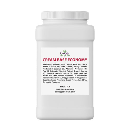 cocojojo Cream Base Economy jar showing a versatile DIY skincare base