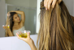 Cocojojo Grapeseed Oil massage application shows soothing routine.
