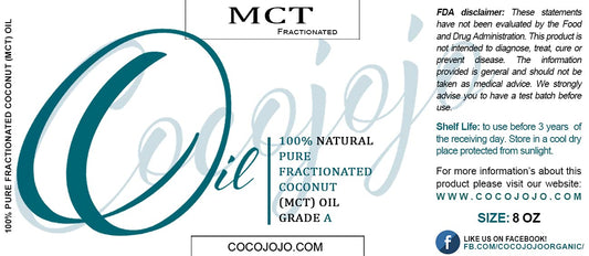 Cocojojo fractionated coconut oil pour demonstrates quick application for skin