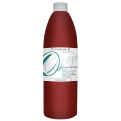 cocojojo vitamin e oil bottle closeup, highlighting purity and texture for skincare