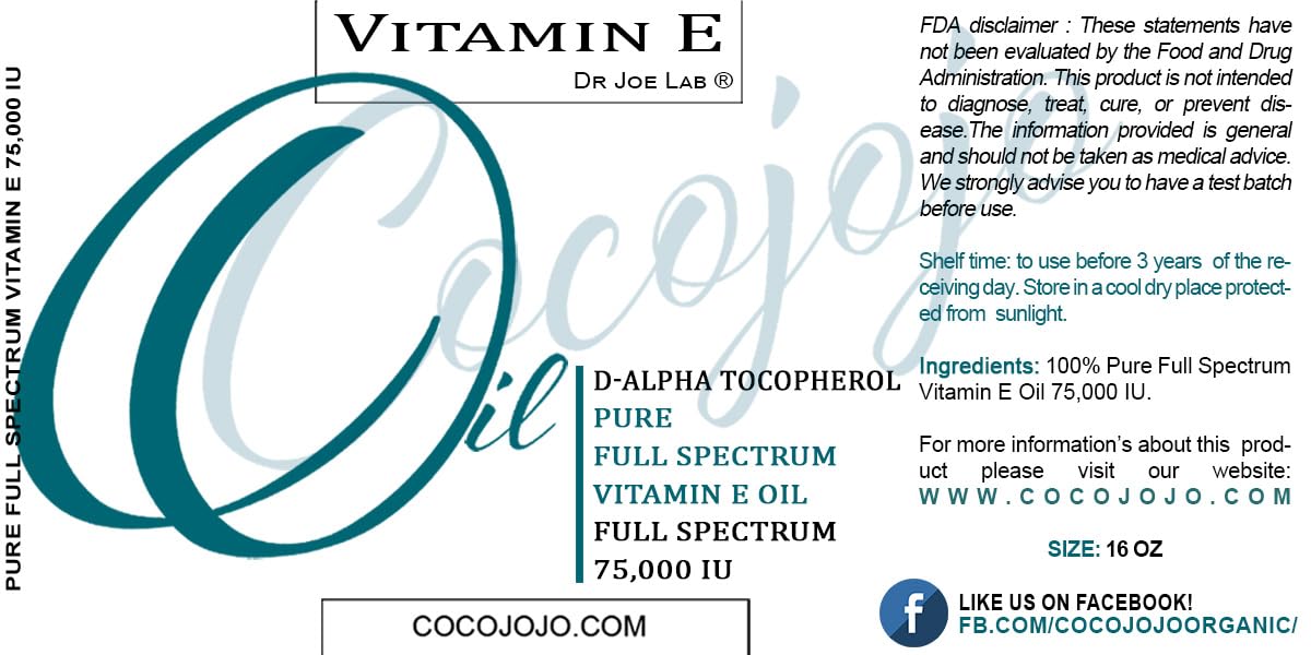 Cocojojo Vitamin E Oil dropper pours smoothly for quick hydration and blends.