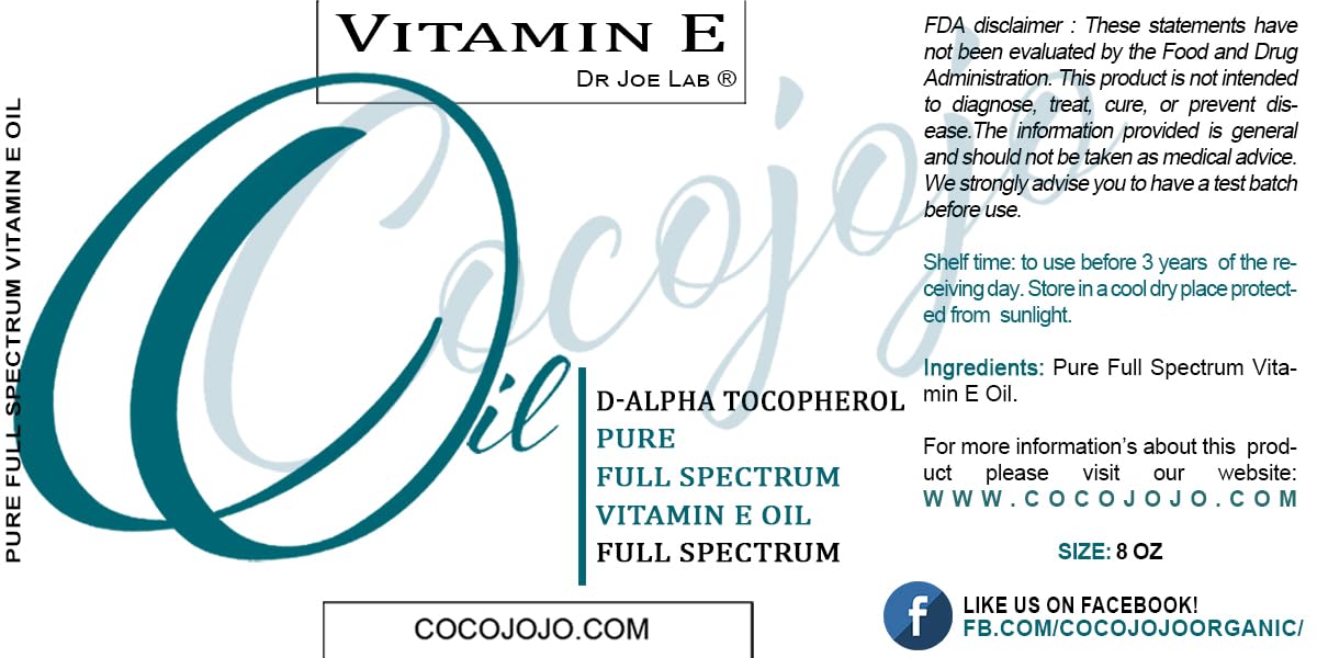 Cocojojo Vitamin E Oil pour shows convenient topical application.