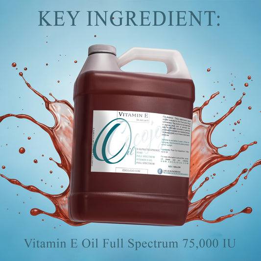 cocojojo Vitamin E Oil pour shows easy application for moisturized skin