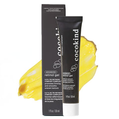 Cocokind Advanced Retinol Gel 0.5% bottle shown for nightly skincare routine