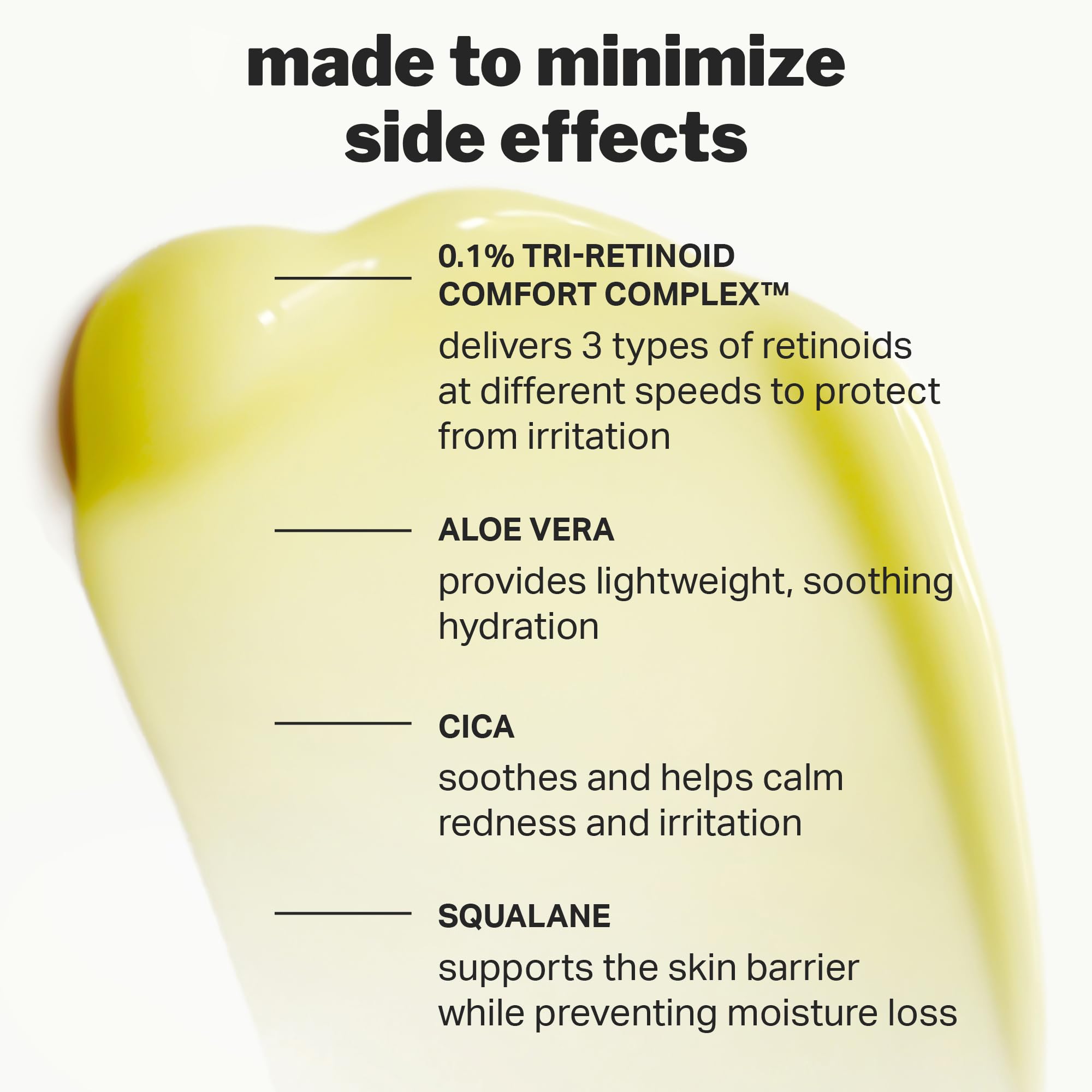 Cocokind Beginner Retinol Gel routine application with hydrating ceramides for hydration.
