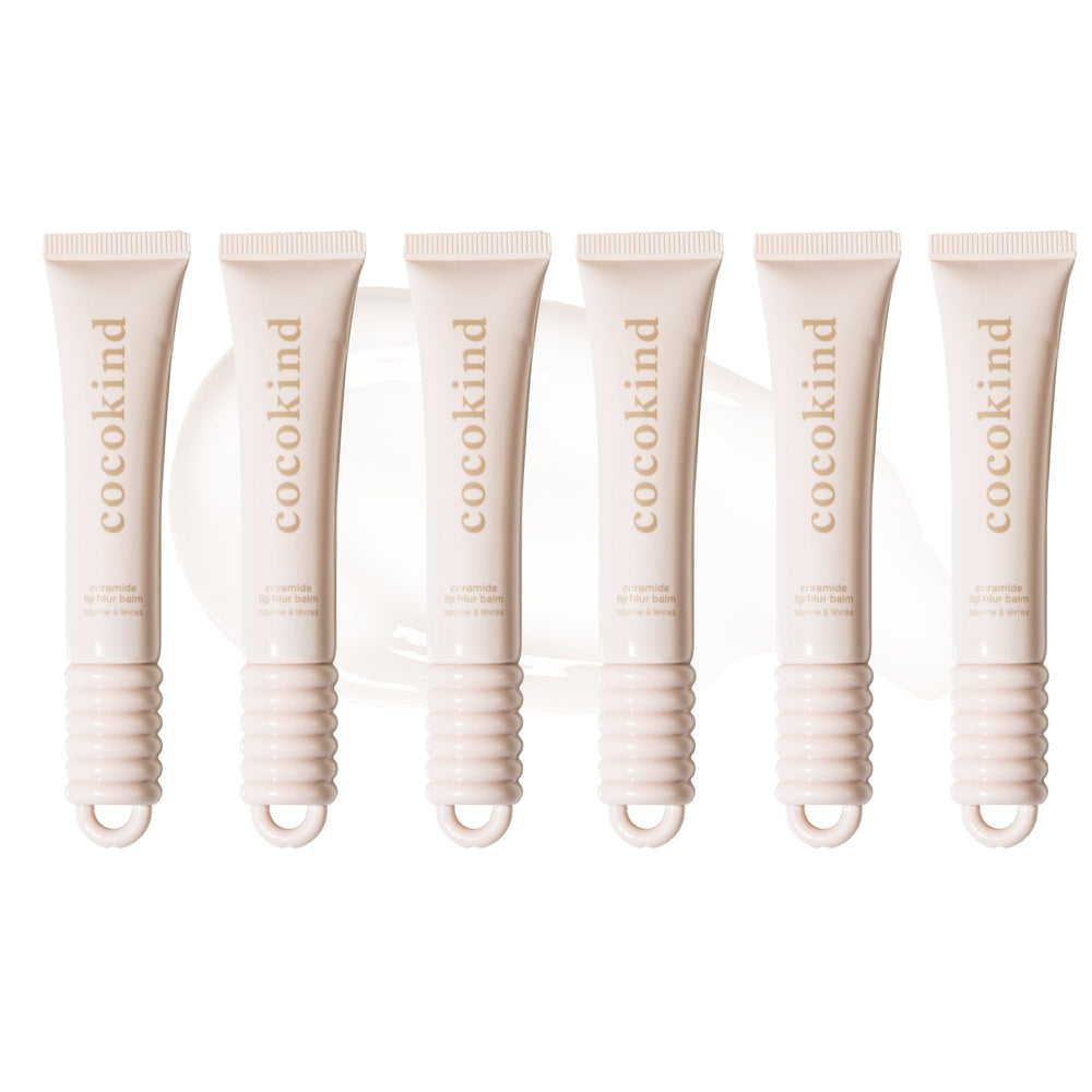 Cocokind Be Real Lip Blur Balm tube shows clear gloss for hydration
