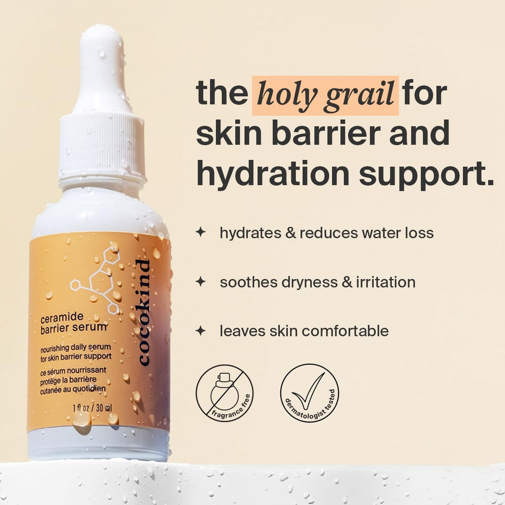 Cocokind oil-to-milk cleanser transforming with water for a soft, hydrated skin feel.