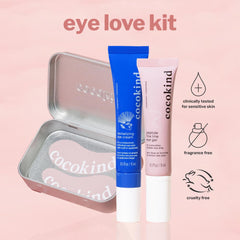 Cocokind Eye Love Kit showcases ceramides and squalane boosting hydration