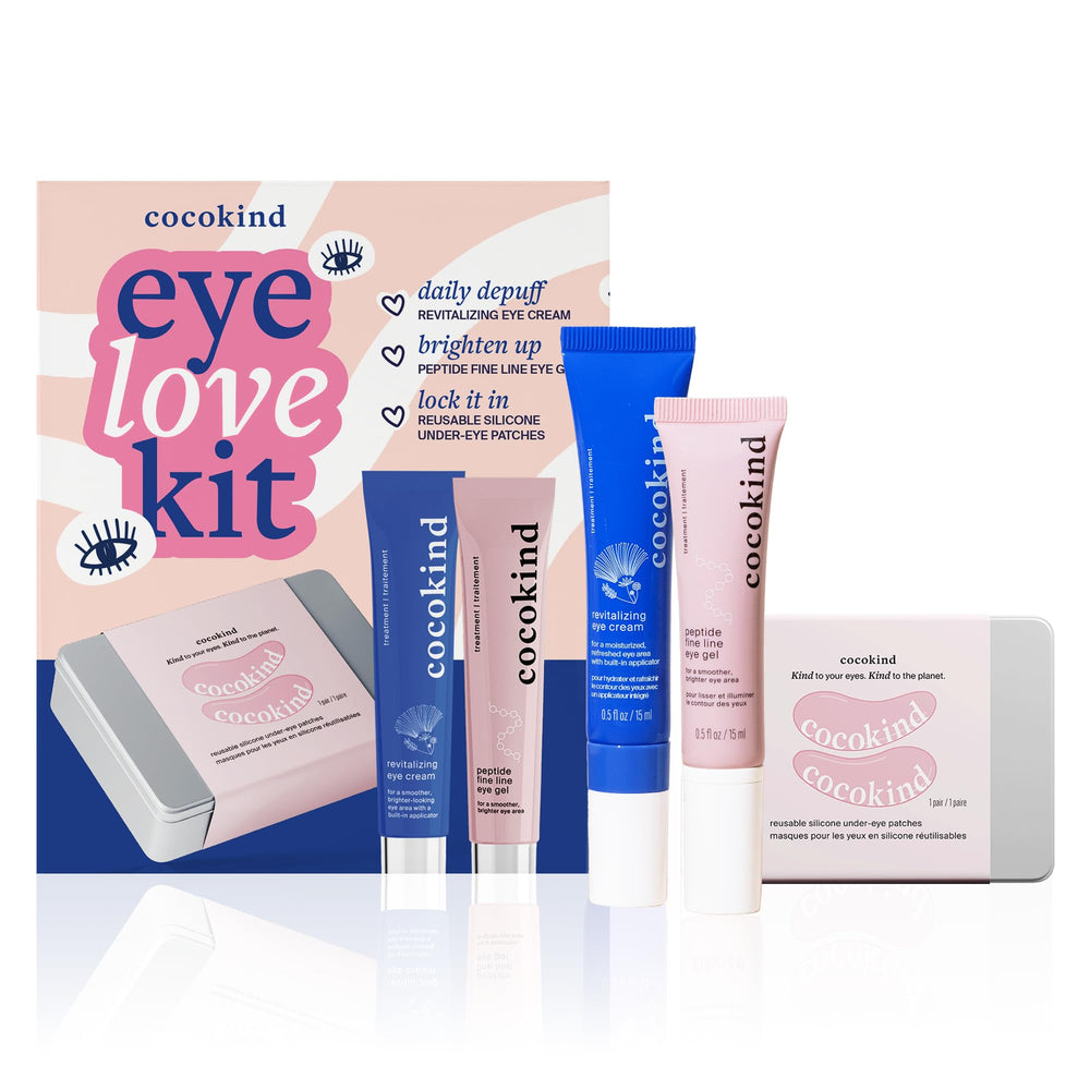 Cocokind Eye Love Kit with firming peptides for smoother-looking eye area