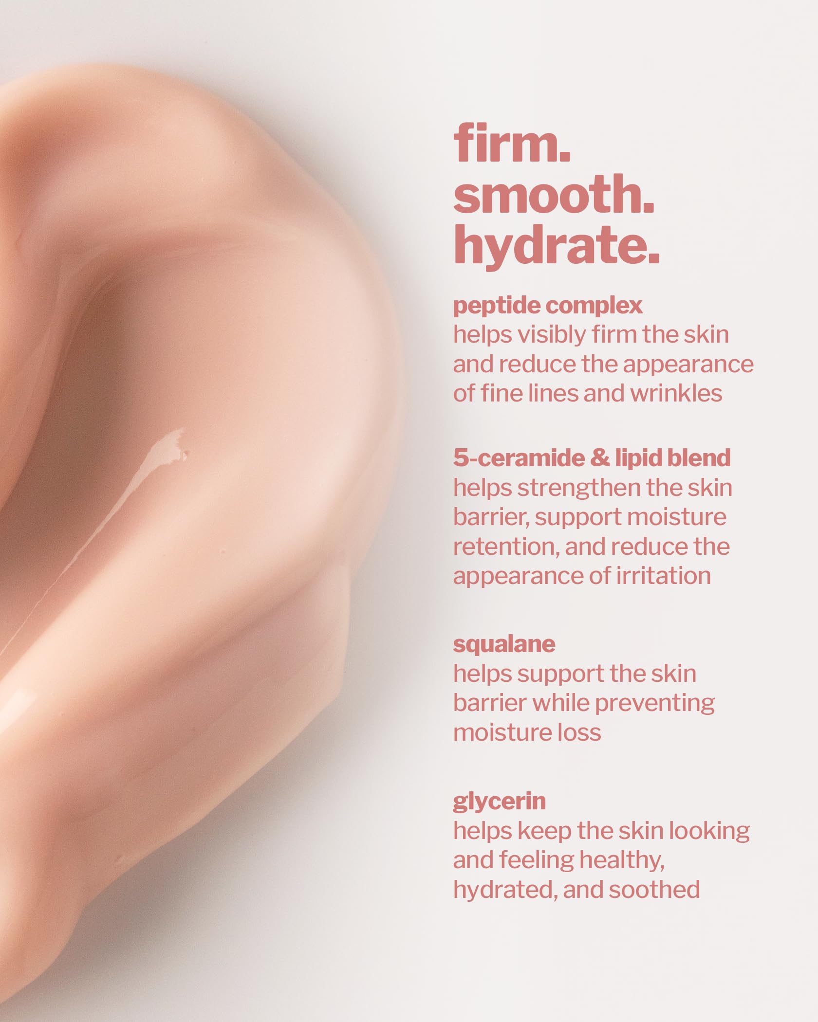 Cocokind Peptide Eye Gel demonstrates ceramides and squalane nourishing the eye area.