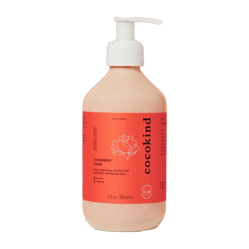 Cocokind Rosewater Toner bottle for daily hydration and balance.