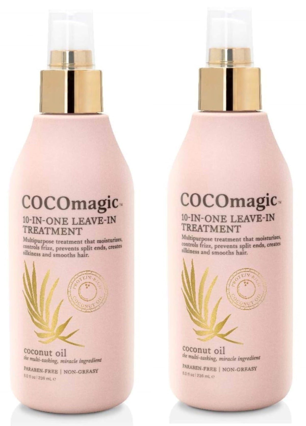 Cocomagic 10-in-1 leave-in treatment bottle for hydrated, frizz-controlled hair