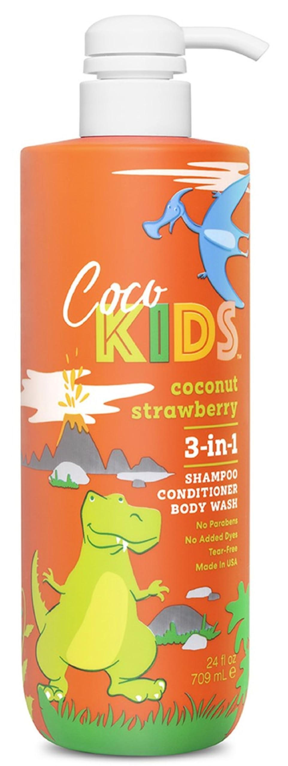 Cocomagic Cocokids 3-in-1 bottle supports tear-free bath time.