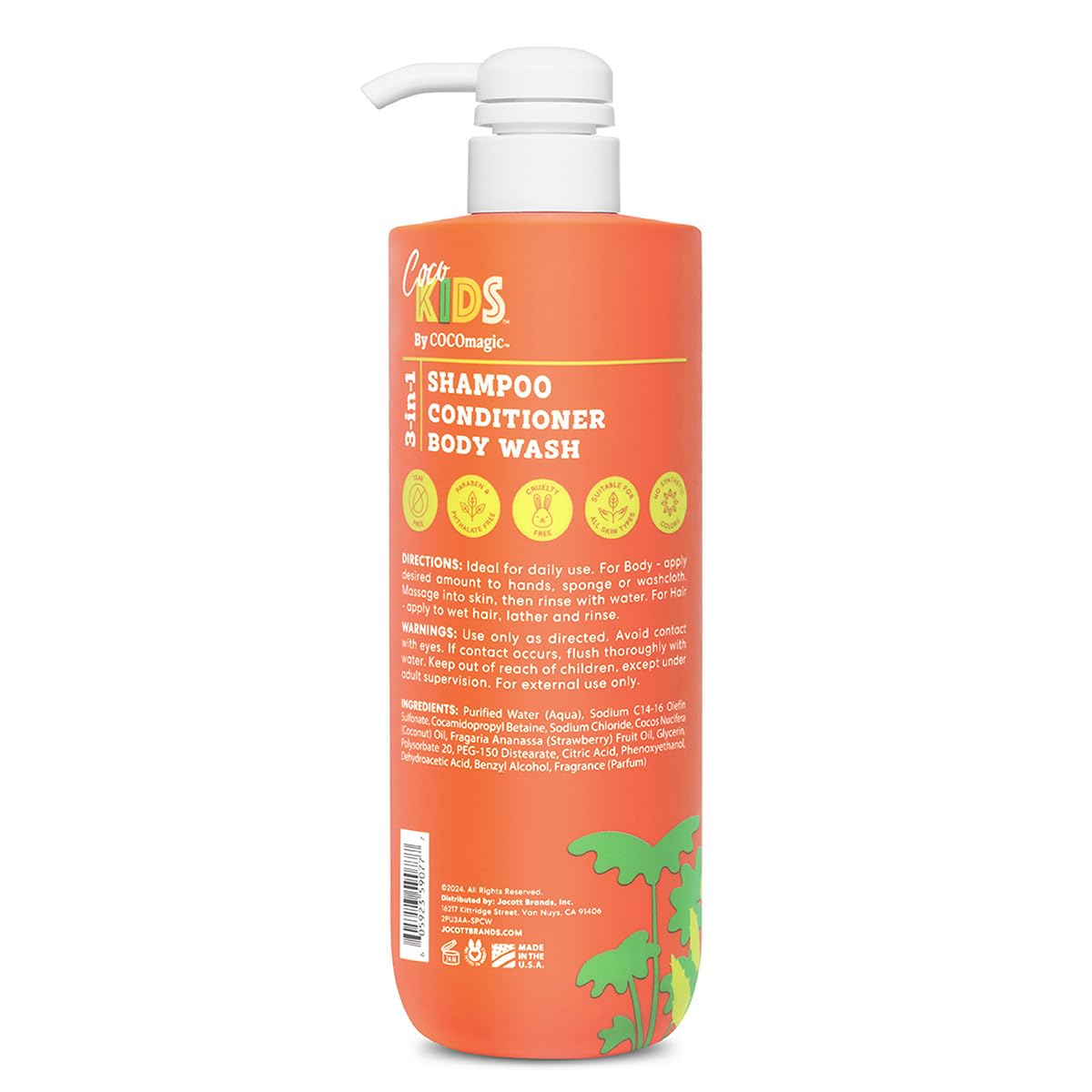 Cocomagic Cocokids tear-free formula used during bath time.